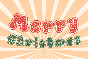 Donut Is A Christmas Decorative Font