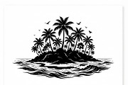 50 Tropical Palm Island Silhouette, an Empty State Illustration by Amazin_art (Thumbnail 33 of 41)