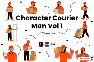 Character Courier Man Vol 1 Doodle, a Work Illustration by SLAB! Design
