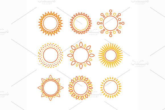 Sun Set Outline Icon. Vector