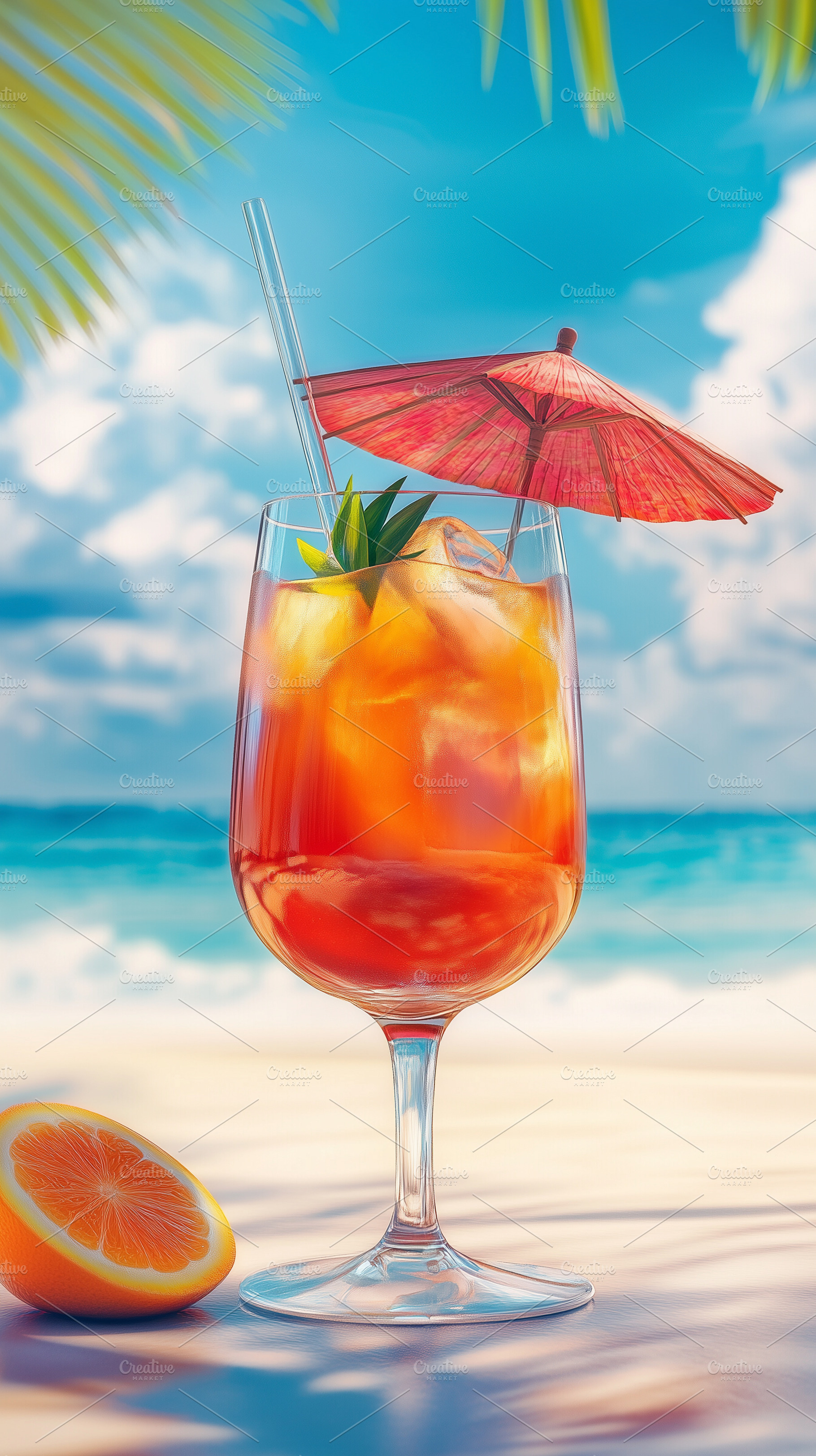 Tropical cocktail with umbrella, a Food & Drink Photo by MistyDay