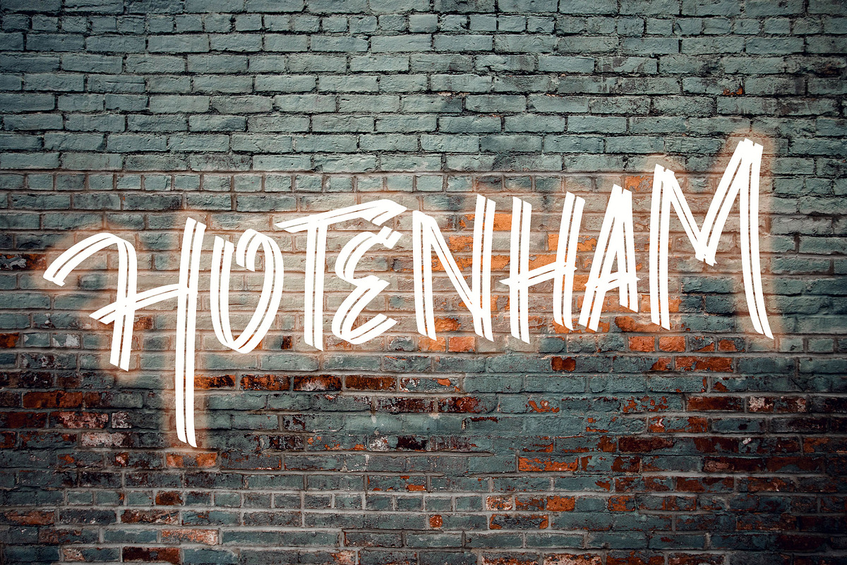 HOTENHAM - Dual Brush Display Font, a Script Font by NTC Graphic (Photo 1 of 8)