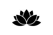 Lotus Flower Vector Icon Bundle, an Illustration by yasushie (Thumbnail 15 of 51)