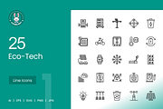 Eco-Tech Line Icons, an Outline Icon by IconBunny (Thumbnail 1 of 2)
