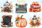 Vintage Fall Decorations Clipart, an Illustration by Craft Nest (Thumbnail 3 of 5)