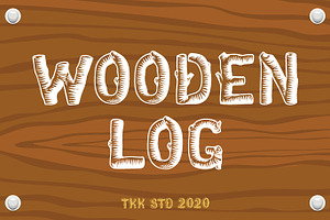 Wooden Log - Kids Font