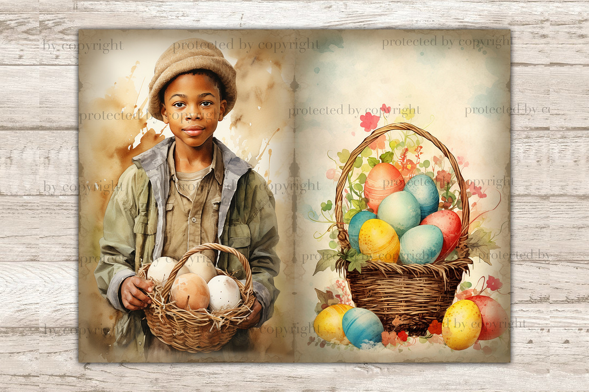 Pastel Easter Junk Journal Kit, a Seasonal Illustration by GlamArtZhanna (Photo 4 of 9)