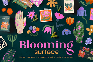 Blooming Surface. Paper Cut Flowers