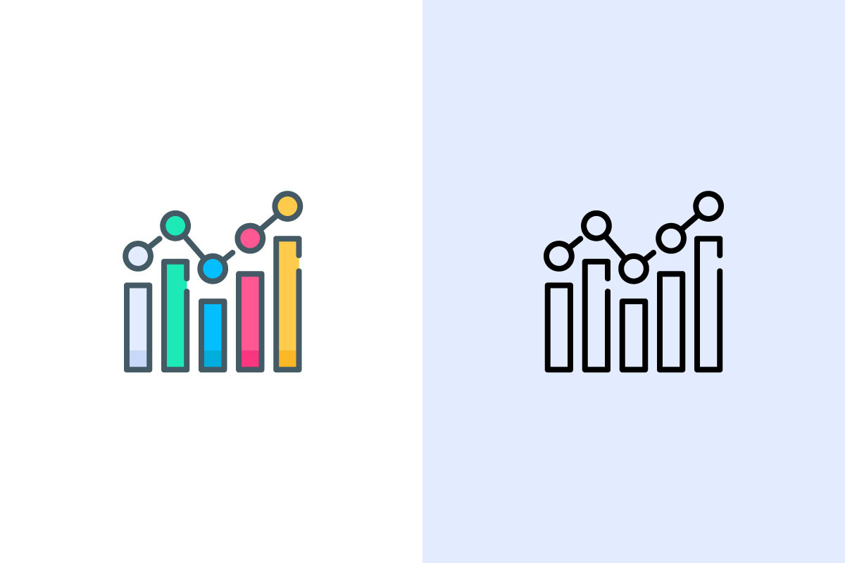 Graph and Diagram Concept Icons, an Outline Icon by vectorstank (Photo 2 of 5)