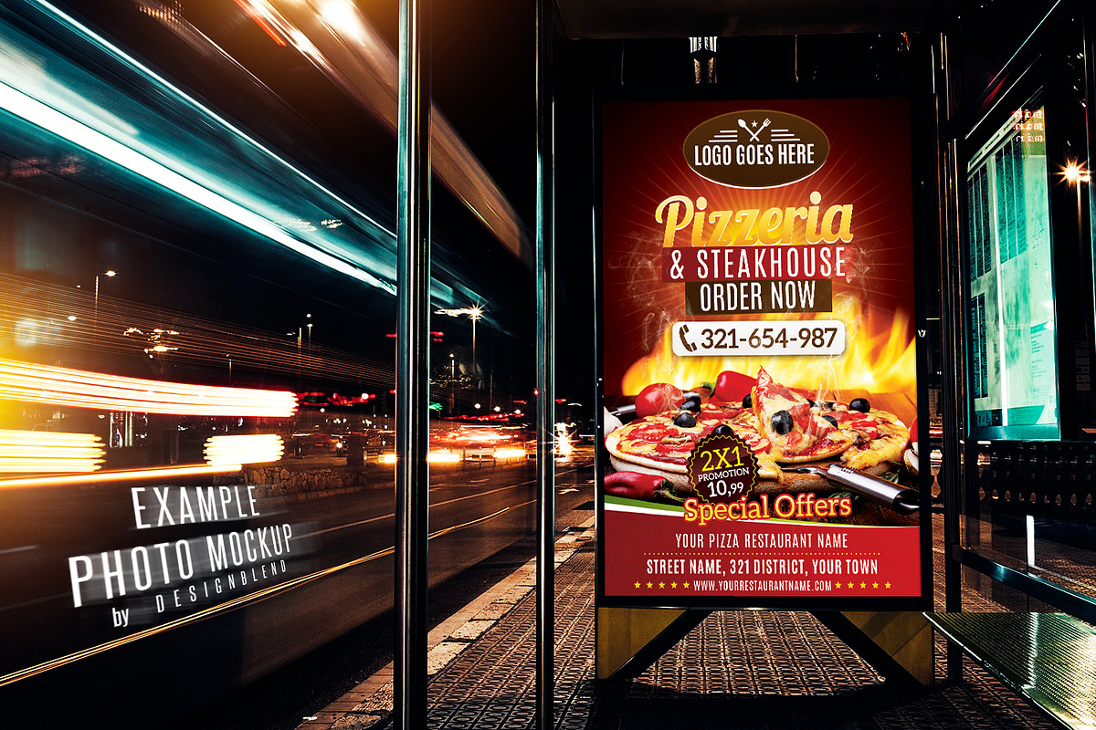Pizza Delivery Flyer Template PSD, a Flyer Template by designblends@gmail.com (Photo 3 of 3)