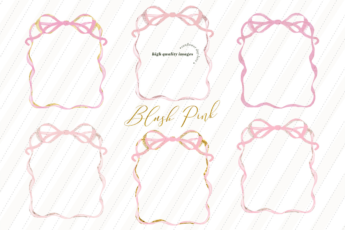 Whimsical Pink Bow Frames Clipart, an Illustration by Sunflower Day Love (Photo 1 of 3)