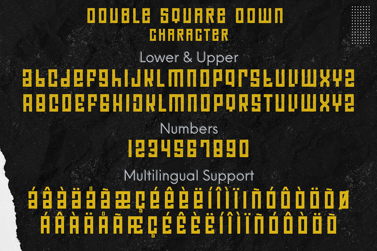 Double Square Font, a Font by Wellscript Studio (Photo 9 of 9)