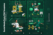 Soccer Social Media Posts PSD Set, a Social Media Template by iHemalaya (Thumbnail 1 of 6)