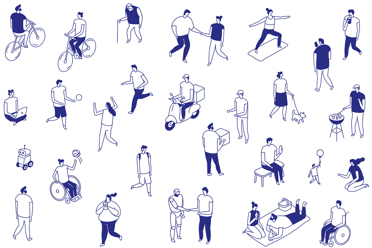 150+ Isometric Line People Set, a Person Illustration by Vector_Art (Photo 15 of 16)