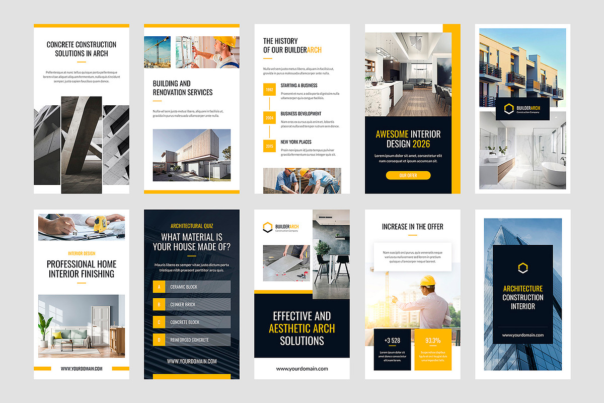 BuilderArch Instagram Canva Template, a Social Media Template by artbart (Photo 4 of 7)