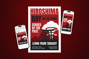 Hiroshima Day Event Flyer Set, a Flyer Template by The Good Store