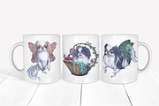 Watercolor and Gouache Dog Fairies, an Illustration by MariaOrtegaDigitals (Thumbnail 5 of 7)