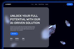 AI-BOOST WIX STUDIO TEMPLATE SAAS