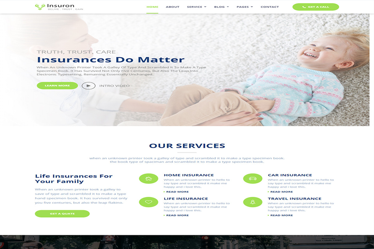 Insuron - Insurance  Template, a HTML Template by THESOFTKING (Photo 3 of 3)