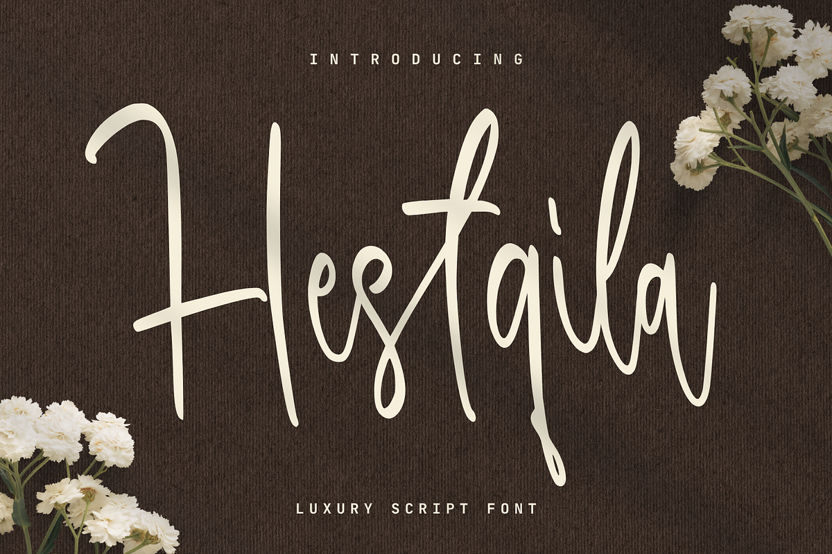 Hestqila - Luxury Script Font, a Script Font by Randi Irvan | Rvandtype (Photo 1 of 10)