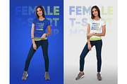 Female T-Shirt Mockups Vol 3. Part 2, a Shirt Mockup by Hi, Mock-Up! (Thumbnail 9 of 10)