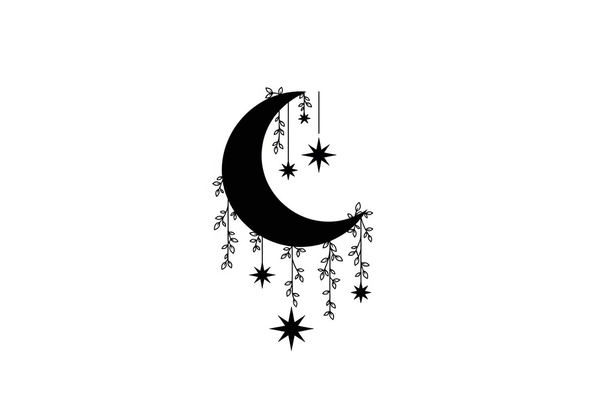 Moon Hanging Silhouette Bundle, an Illustration by Gaye Art (Photo 19 of 31)