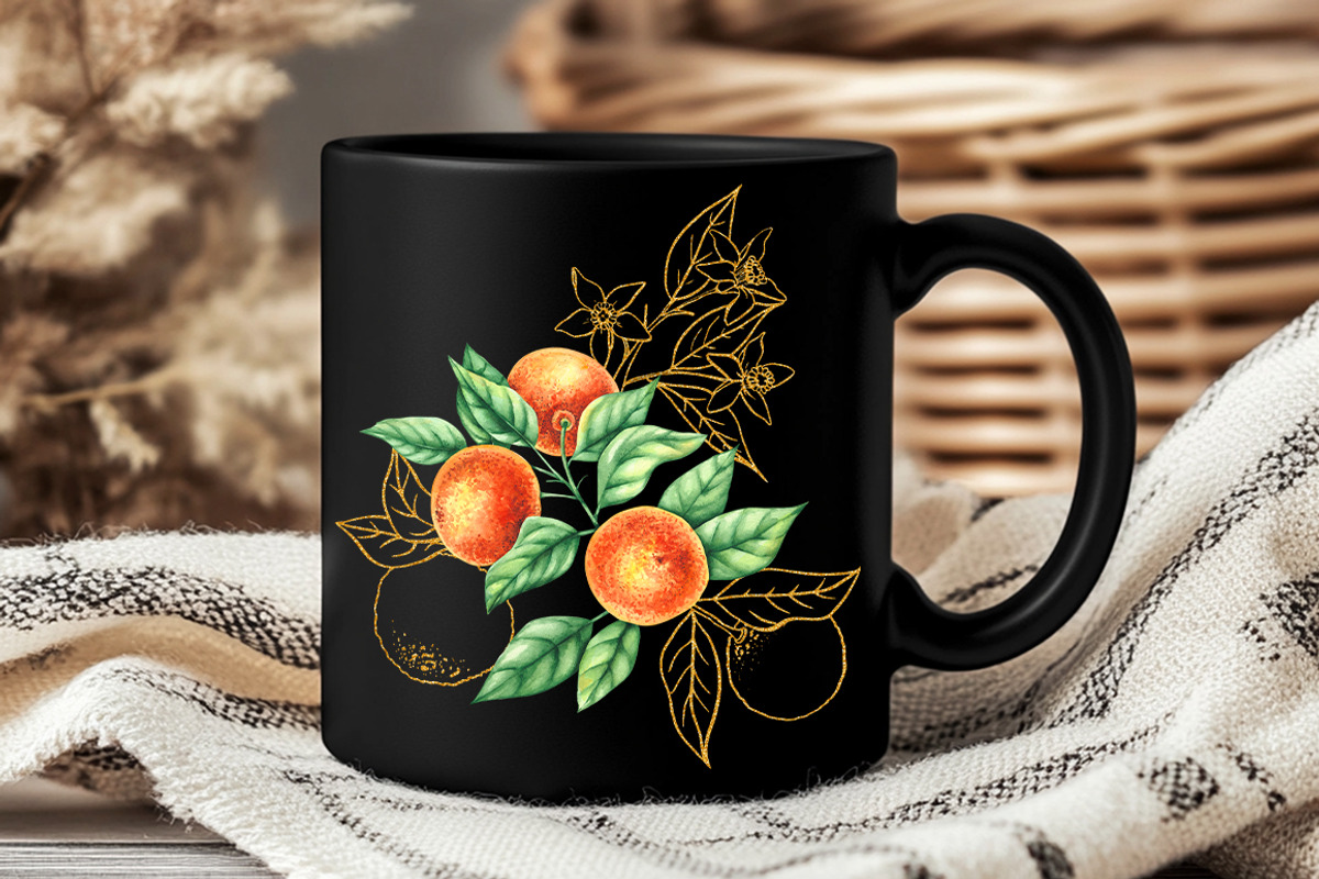 Tangerines Watercolor collection, a Decorative Illustration by SashaKondr (Photo 2 of 14)