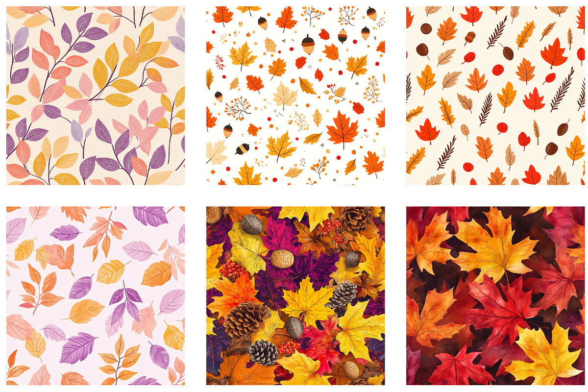 Autumn Leaves Seamless Pattern, a Pattern Graphic by designcity5 (Photo 5 of 5)