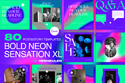 Instagram Social Media CANVA Neon, a Social Media Template by Vermeulen Design Studio (Thumbnail 1 of 9)