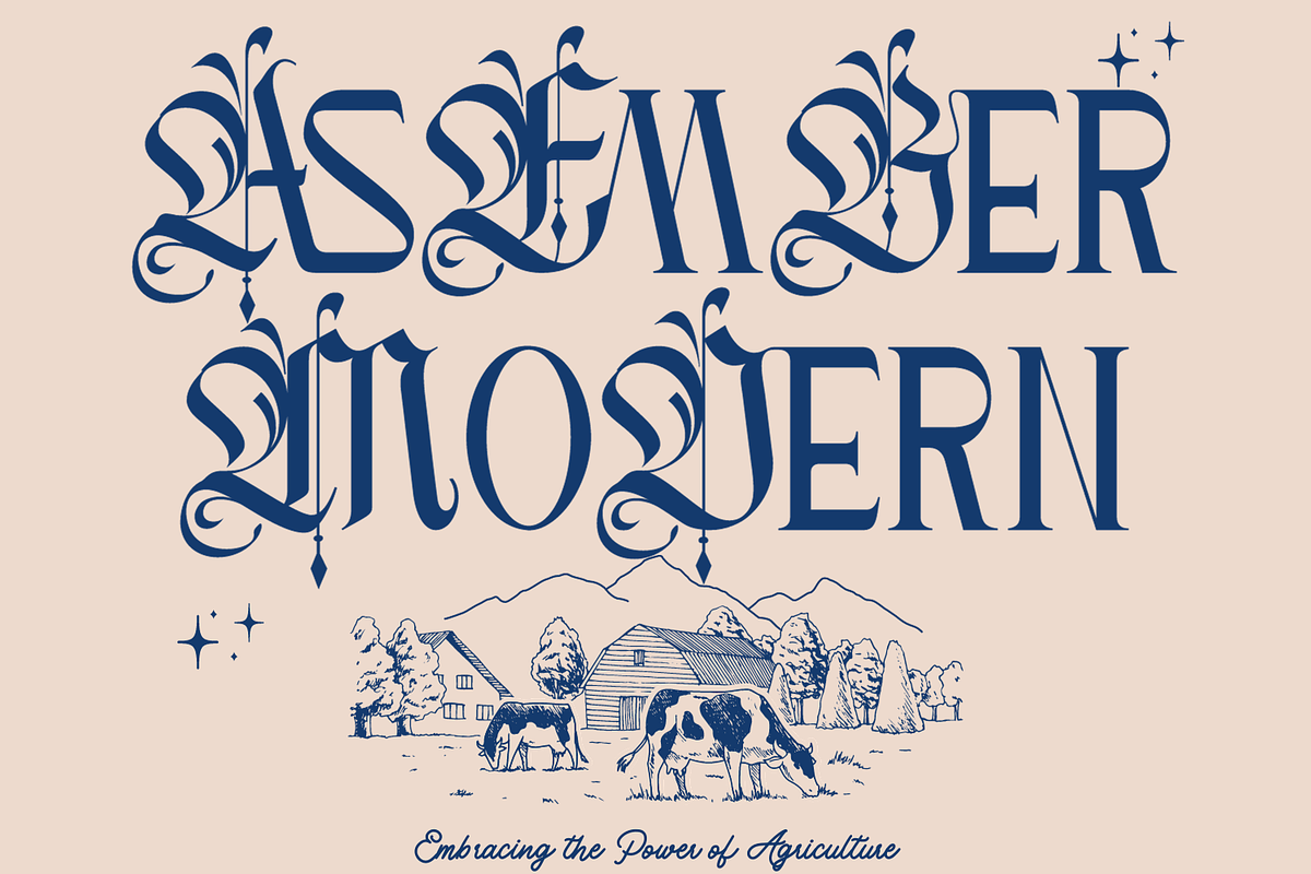Asember Modern - Hybrid Font, a Blackletter Font by 177Studio (Photo 1 of 8)