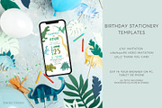 Dinosaur Birthday Invitation, an Invitation Template by Encre Studio (Thumbnail 4 of 5)
