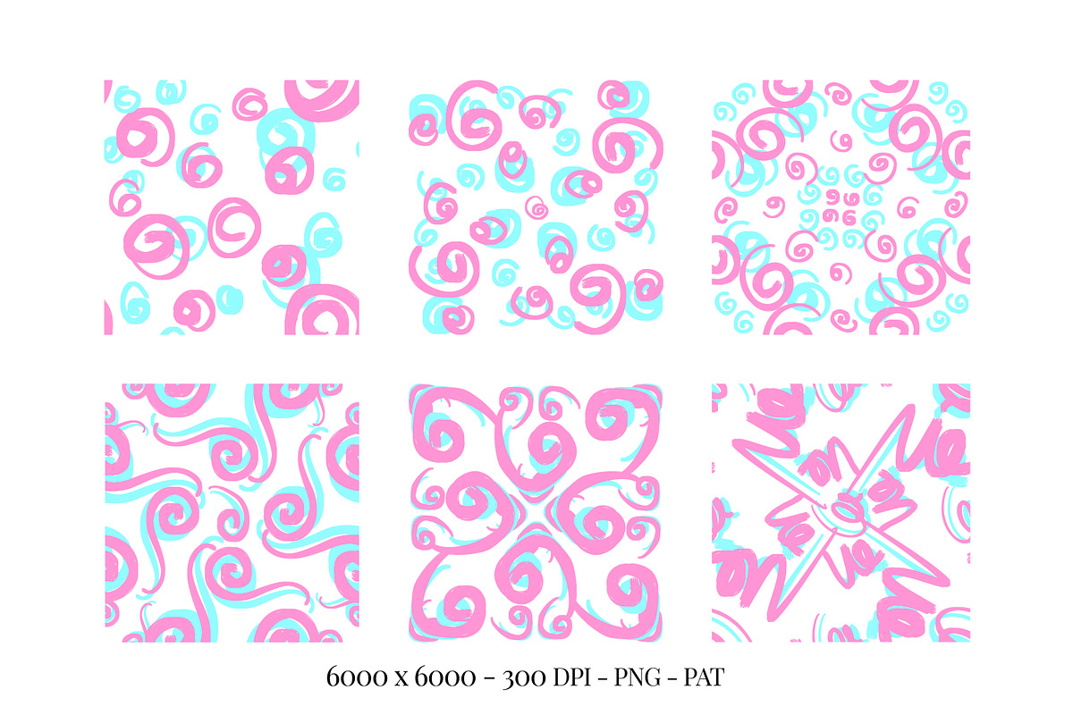 Organic Seamless Swirl Patterns, a Pattern Graphic by Declipo Patt (Photo 2 of 9)
