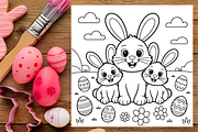 Easy Easter Bunny Coloring Book, an Animal Illustration by Design Home (Thumbnail 3 of 5)