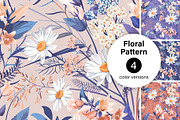 Floral Pattern, a Background Graphic by Yulia Ogneva (Thumbnail 1 of 5)