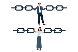 Businessman and businesswoman, a Person Illustration by Vectorbuum