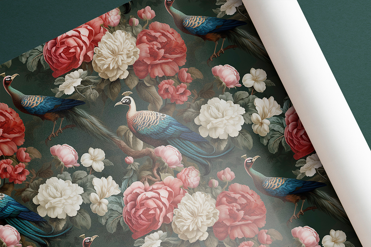 Peacock Seamless Pattern Bundle, a Pattern Graphic by AYAKA Studio Co. (Photo 9 of 13)