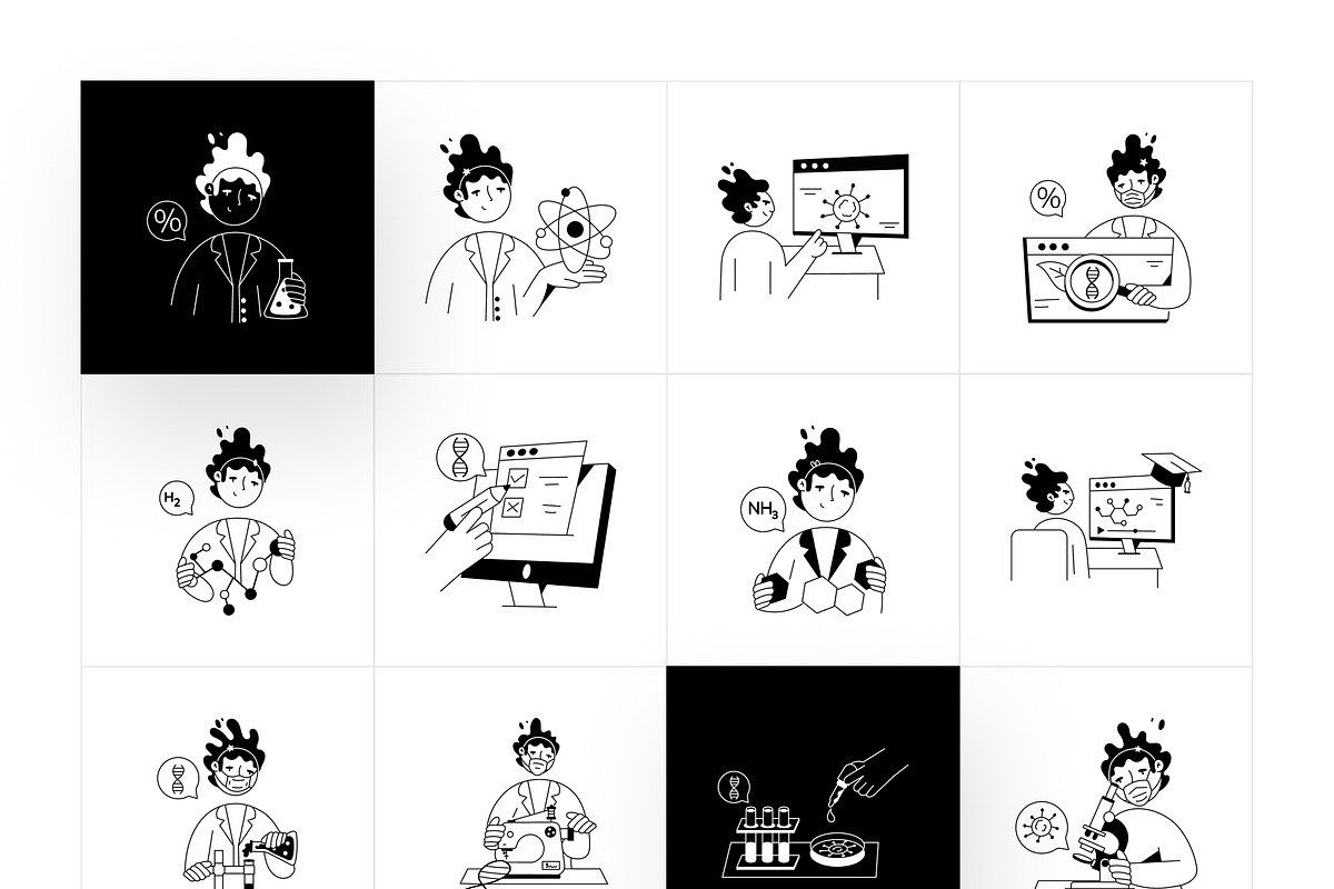 Biotechnology Mini Illustrations, a Person Illustration by Vectors Market (Photo 5 of 6)