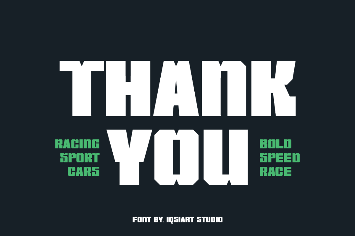 Runeki Bikers - Racing Car Font, a Sans Serif Font by Iqsiart Studio (Photo 7 of 8)
