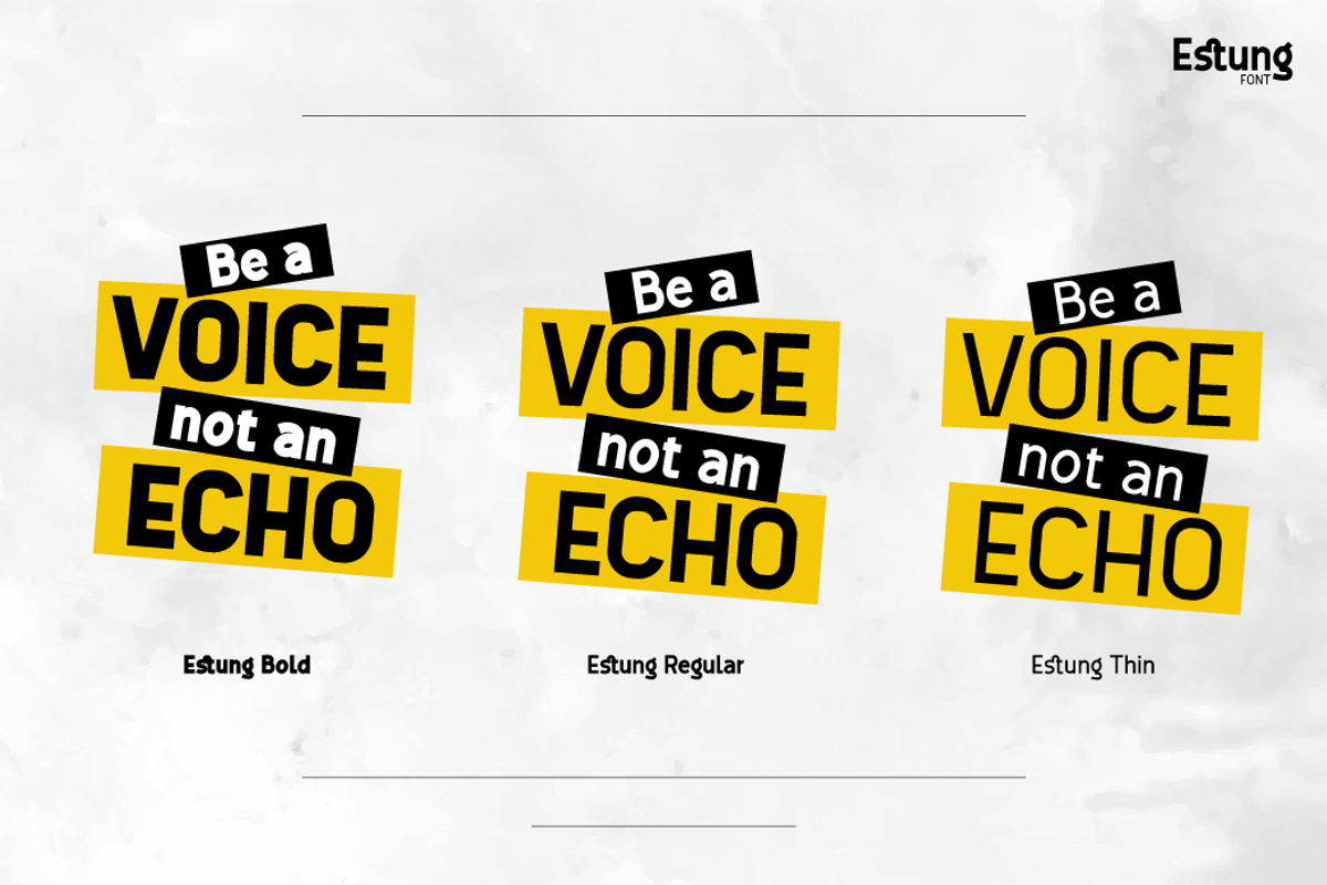 Estung, a Sans Serif Font by twinstd (Photo 4 of 11)