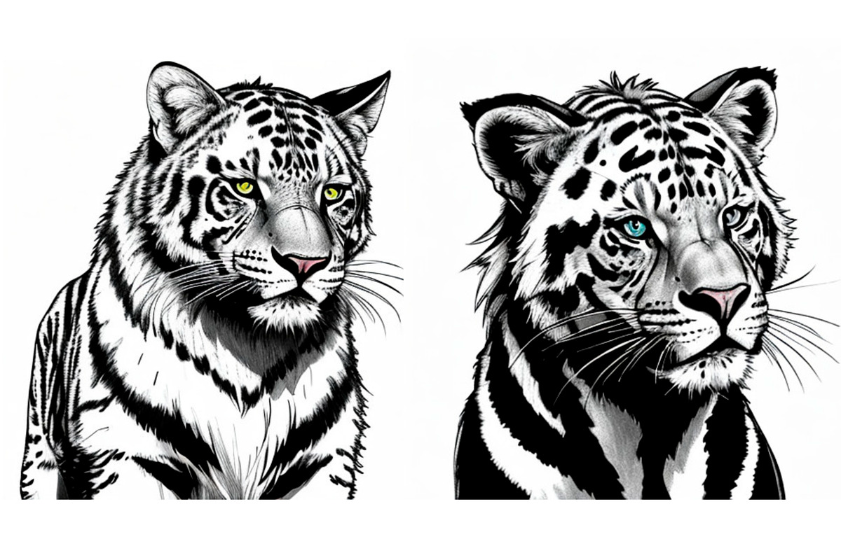 Tiger head tattoo design, an Animal Illustration by IrySha (Photo 3 of 4)