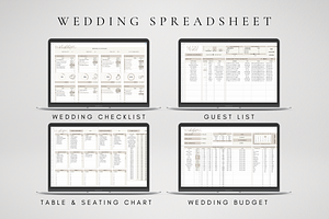 Digital Wedding Spreadsheet