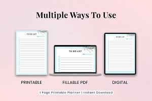 Fillable To Do List Printable