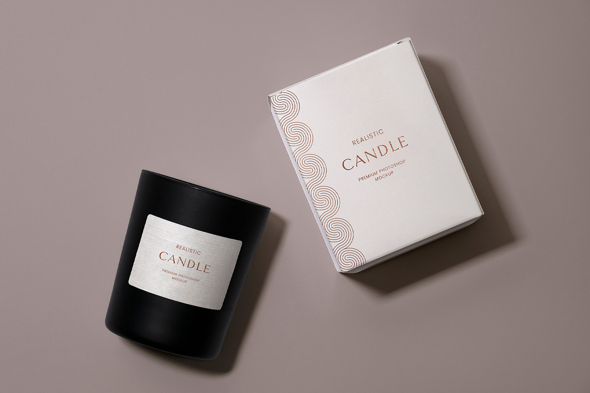 Minimalist Candle & Box - 3 Mockups, a Packaging Mockup by Studio Lanterne (Photo 7 of 7)