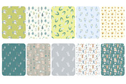 Woodland friends. Kids patterns set, an Animal Illustration by tetiartline (Thumbnail 7 of 11)