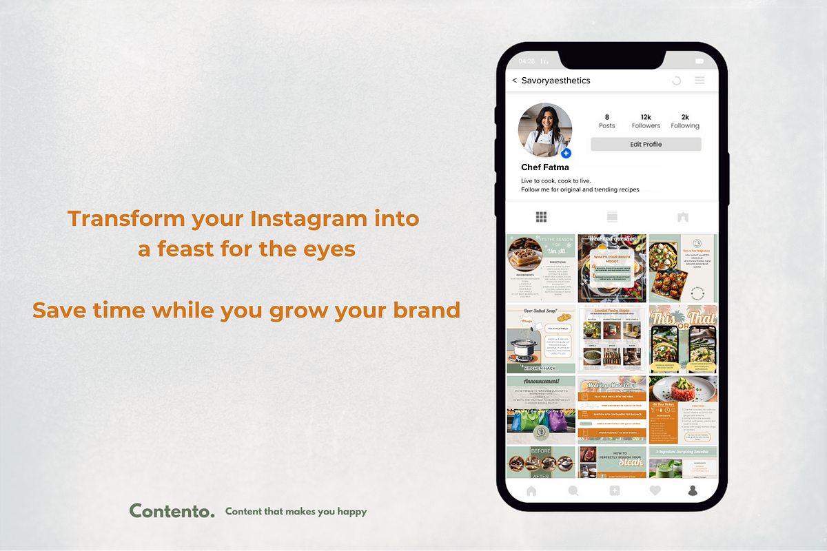 Savory Aesthetics Instagram Kit, a Social Media Template by Contento BH (Photo 4 of 4)