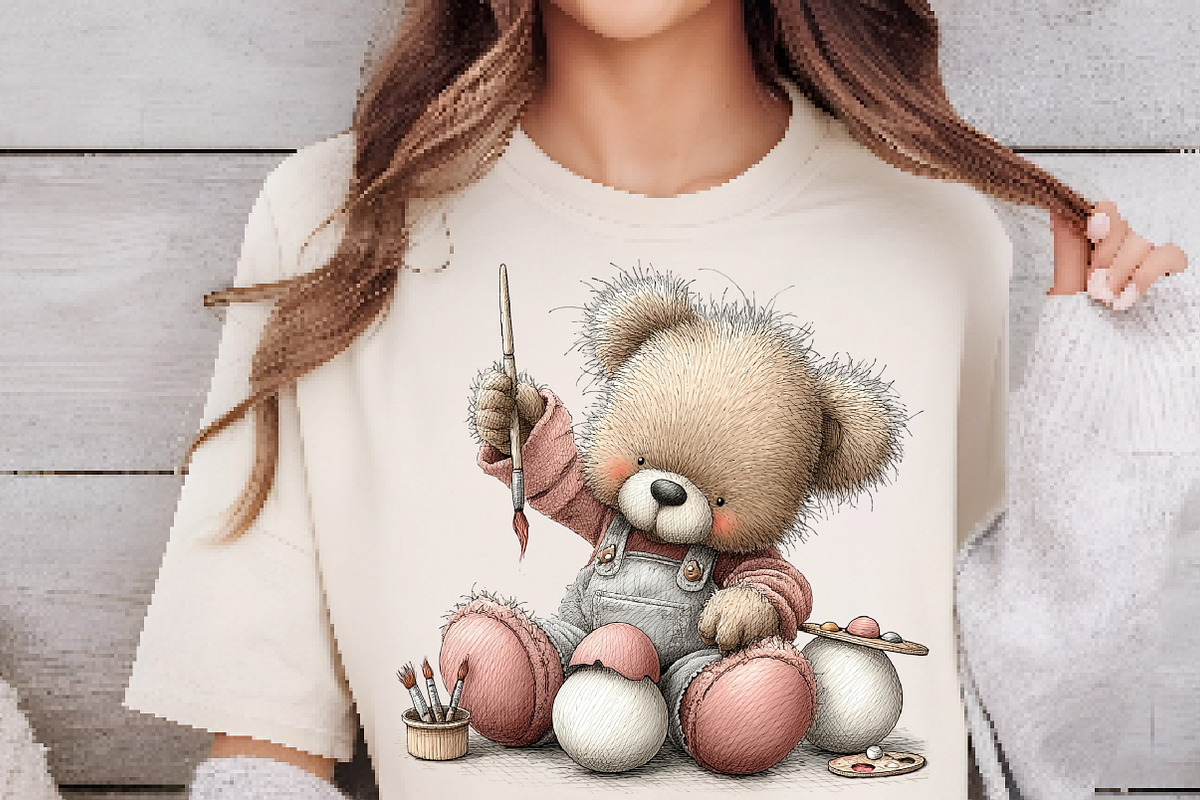 Easter Day Teddy Bear Clipart, an Illustration by DreamCafeArt (Photo 5 of 6)