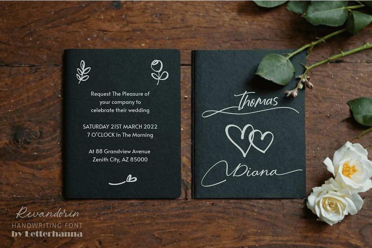 Revandorin Font, a Script Font by Letterhanna Studio (Photo 5 of 13)