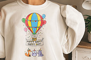 Cat and Animals Funny Birthday PNG, a Graphic by GlitterCraft (Thumbnail 59 of 101)