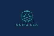 Sun and Sea Geometric Monoline Logo, a Branding & Logo Template by yopie (Thumbnail 1 of 3)