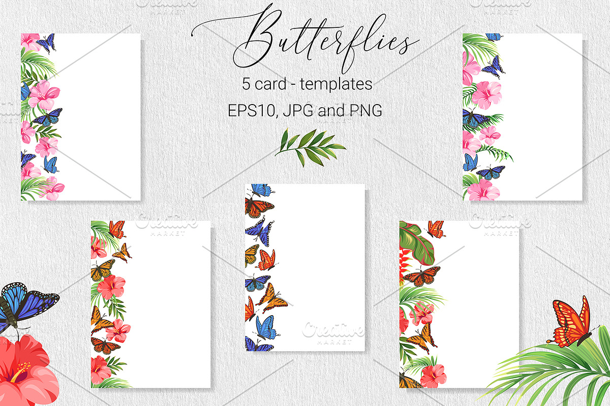 Butterflies. Patterns, cards etc, an Illustration by HmarkaShop (Photo 3 of 4)